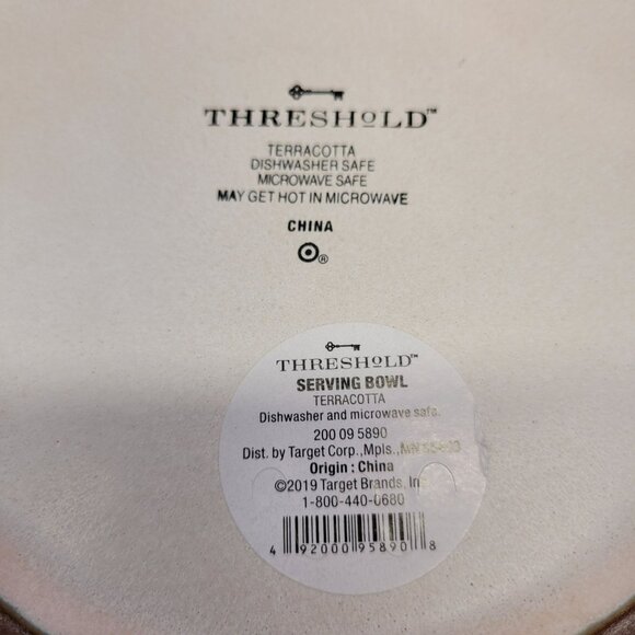 Target Threshold Serving Bowl‎ Terracotta Christmas Winter Snowflake 10 in - Picture 5 of 10